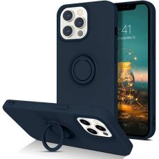 Púzdro SILICONE RING CASE  pre APPLE iPHONE 13 PRO (6,1") - modré