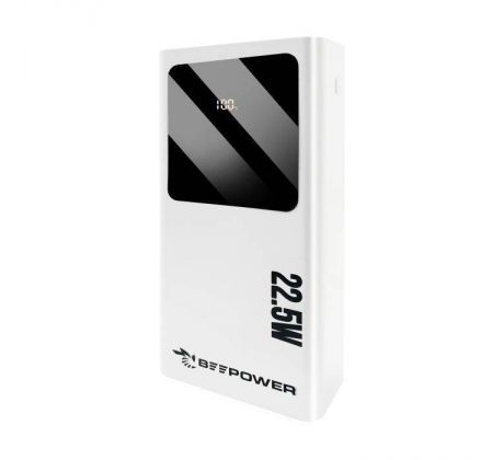 Externá batéria -  POWER BANK BeePower BP-30PD 30000mAh 2x USB + USB-C PD, QC 3.0 22,5W - biela