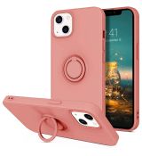 Púzdro SILICONE RING CASE pre APPLE iPHONE 13 (6,1") - ružové