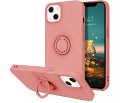 Púzdro SILICONE RING CASE pre APPLE iPHONE 13 (6,1") - ružové