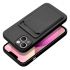 Zadný kryt SILICONE CARD CASE pre APPLE iPHONE 13 - čierne