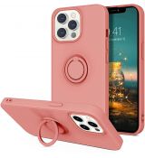 Púzdro SILICONE RING CASE pre APPLE iPHONE 13 PRO (6,1") - ružové