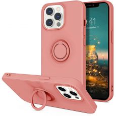 Púzdro SILICONE RING CASE  pre APPLE iPHONE 13 PRO (6,1") - ružové