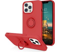 Púzdro SILICONE RING CASE pre APPLE iPHONE 13 PRO (6,1") - červené
