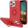 Púzdro SILICONE RING CASE  pre APPLE iPHONE 13 PRO (6,1") - červené