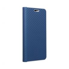 Púzdro knižkové LUNA BOOK CARBON  pre APPLE IPHONE 13 (6,1")  - modré