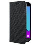 Púzdro knižkové LUNA BOOK CARBON  pre SAMSUNG GALAXY XCOVER 4/4s (G390F) - čierne