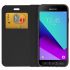 Púzdro knižkové LUNA BOOK CARBON  pre SAMSUNG GALAXY XCOVER 4/4s (G390F) - čierne