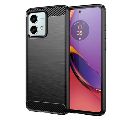 Púzdro CARBON CASE pre MOTOROLA MOTO G84 5G - čierne