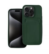 Silikónové Púzdro CARD CASE pre IPHONE 15 Pro zelené