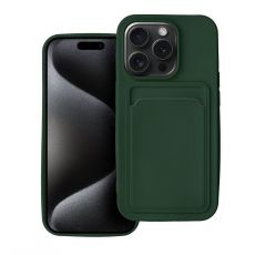 Silikónové Púzdro CARD CASE pre IPHONE 15 Pro zelené