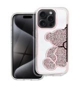 Púzdro s medvedíkom pre IPHONE 14 Pro - ružové