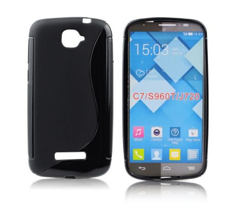 Silikónové Púzdro S-line - ALC One Touch C7 (7041D) - čierne