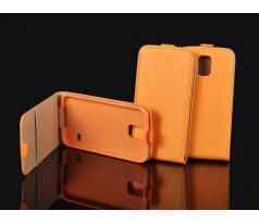 Púzdro Slim Flip Flexi - Samsung Galaxy Trend (S7560) - oranžové