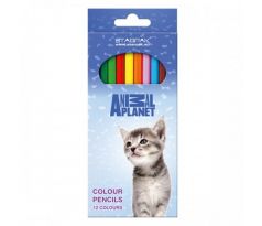 Farbičky 12 farieb - Animal Planet