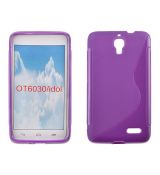 Púzdro silikónové S-line pre ALC One Touch Idol (6030) - fialové
