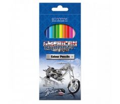 Farbičky 12 farieb -  American Chopper
