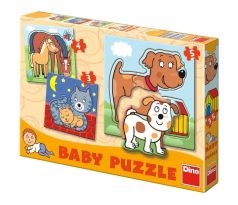 Baby Puzzle zvieratká 3+4+5 dielikov - Dino