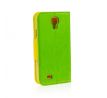 Puzdro knižkové BLUN FLEXI BOOK pre SAMSUNG GALAXY S4 (i9500) - zeleno žlté