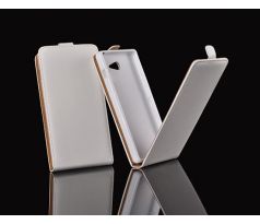 Púzdro Slim Flip Flexi pre HTC ONE M9 - biele