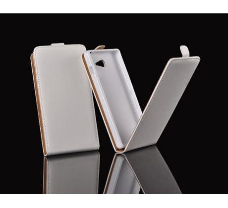 Púzdro Slim Flip Flexi pre HTC ONE M9 - biele