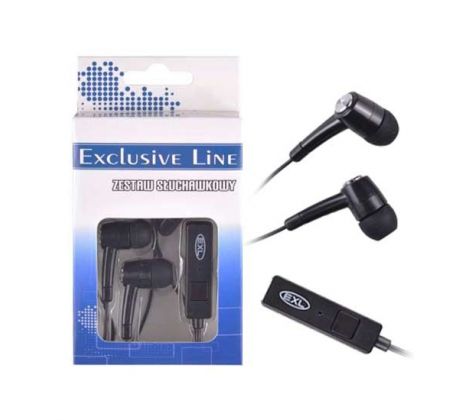 STEREO SLÚCHADLÁ Exclusive Line (handsfree) - čierne