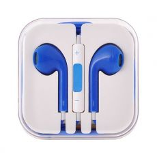UNIVERZÁLNE STEREO SLÚCHADLÁ MEGA BASS HQ (handsfree) - modré