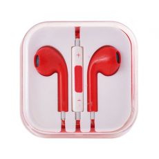 UNIVERZÁLNE STEREO SLÚCHADLÁ MEGA BASS HQ (handsfree) - červené