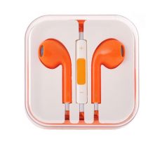 UNIVERZÁLNE STEREO SLÚCHADLÁ MEGA BASS HQ (handsfree) - oranžové