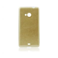 Púzdro SILIKÓNOVÉ JELLY CASE LEATHER pre SONY XPERIA E4 - zlaté