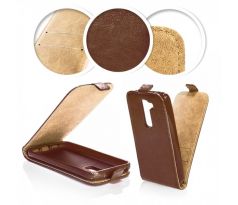 Púzdro knižkové SLIM FLIP FLEXI pre SAMSUNG GALAXY CORE PRIME (G360F) - hnedé
