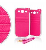 Púzdro Gumenné POCKET CASE pre SAMSUNG GALAXY S5 (G900) - bielo ružové