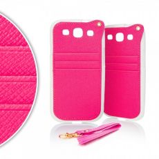 Púzdro Gumenné POCKET CASE pre SAMSUNG GALAXY S5 (G900) - bielo ružové