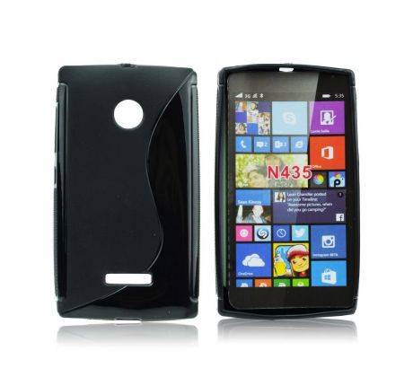 Púzdro SILIKÓNOVÉ S-LINE pre MICROSOFT LUMIA 435 - čierne