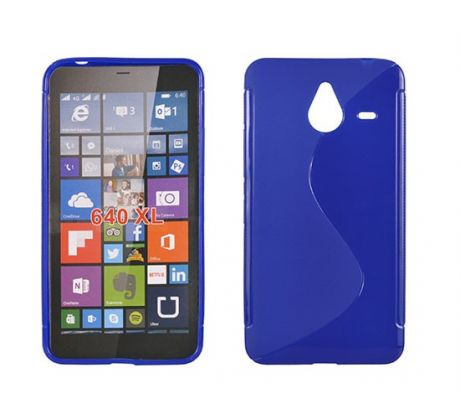 Púzdro SILIKÓNOVÉ S-LINE pre MICROSOFT LUMIA 640 - modré