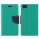 Púzdro knižkové diárové FANCY pre APPLE IPHONE 5C - mätovo modré