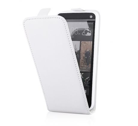 Púzdro knižkové  SLIM FLIP FLEXI pre HTC ONE (M7) - biele