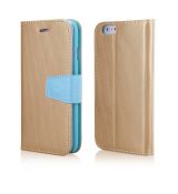 Púzdro knižkové diárové PURSE pre Apple Iphone 6 4,7" - zlato modré