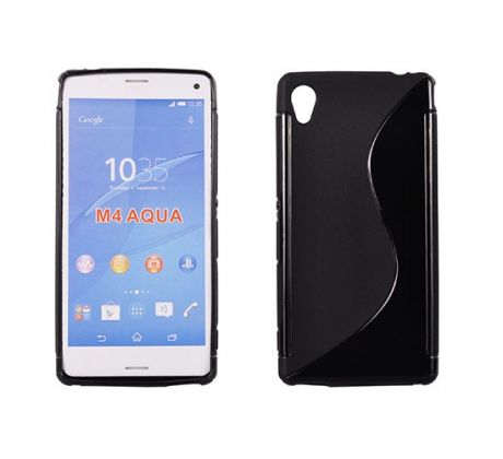Púzdro SILIKÓNOVÉ S-LINE pre SONY XPERIA M4 AQUA - čierne