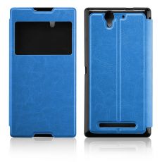 Knižkové Púzdro SLIM VIEW pre SONY XPERIA C3 - modré