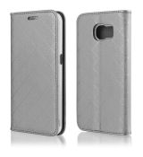 Knižkové púzdro FLIP CASE ROYAL pre SAMSUNG GALAXY S6 (G920) - strieborné