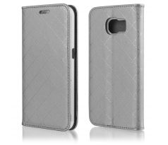 Knižkové púzdro FLIP CASE ROYAL pre SAMSUNG GALAXY S6 (G920) - strieborné