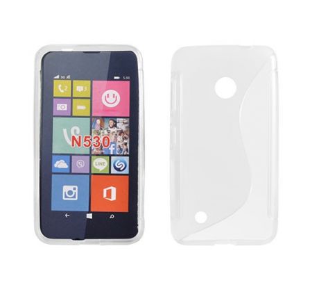 Silikónové púzdro S-LINE pre Nokia Lumia 530  - transparentné