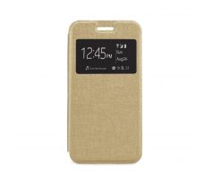 Knižkové púzdro S-VIEW FLEXI pre SAMSUNG GALAXY S5 MINI (G800) - zlaté