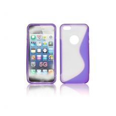 Púzdro SILIKÓNOVÉ S-LINE pre APPLE IPHONE 5/5S - fialovo/transparentné
