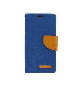 Púzdro knižkové diárové CANVAS BOOK pre HUAWEI HONOR 7 - modré