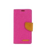 Púzdro knižkové diárové CANVAS BOOK pre HUAWEI HONOR 7 - ružové