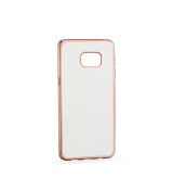 Púzdro SILIKÓNOVÉ CLEAR CASE pre SAMSUNG GALAXY S6 EDGE+ (G928) - zlato ružové