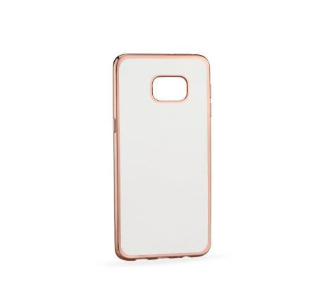 Púzdro SILIKÓNOVÉ CLEAR CASE pre SAMSUNG GALAXY S6 EDGE+ (G928) - zlato ružové