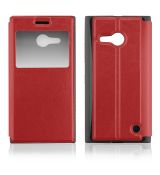 Knižkové Púzdro SLIM VIEW pre NOKIA LUMIA 730 - červené